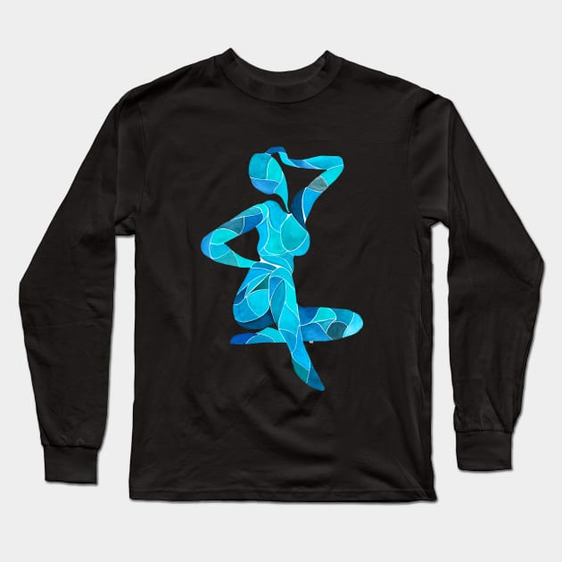 Posing woman Long Sleeve T-Shirt by JBLAIS DESIGN 